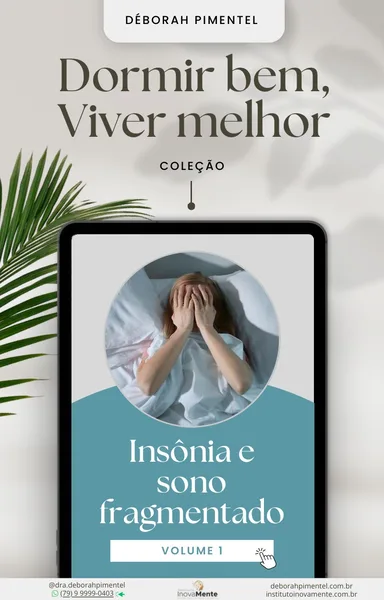 Capa do e-book Insônia e Sono Fragmentado — Dra. Déborah Pimentel